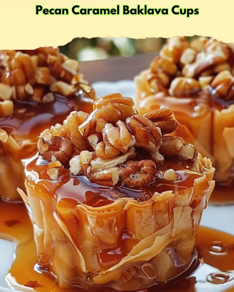 pecan caramel baklava cups