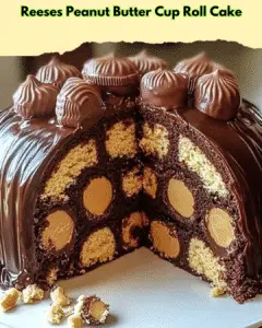reeses peanut butter roll cake