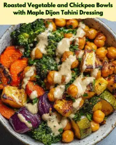 roasted vegetable chickpea bowls