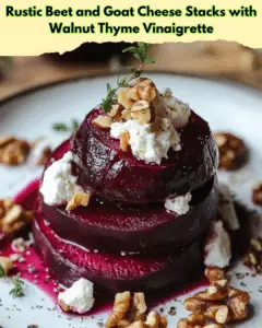 rustic beet goat cheese stacks