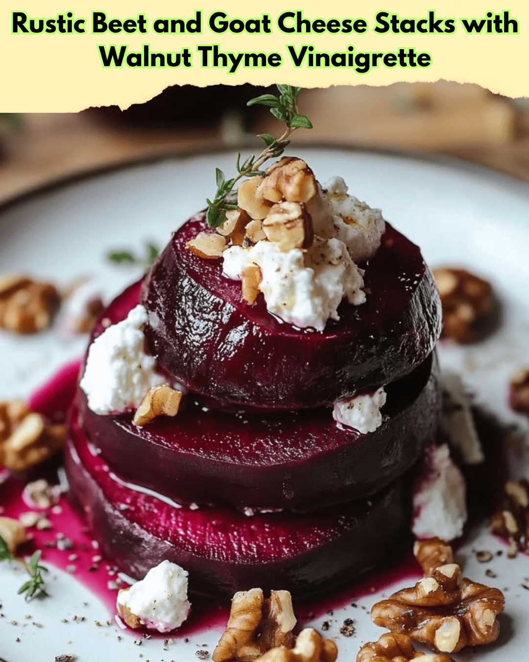 rustic beet goat cheese stacks