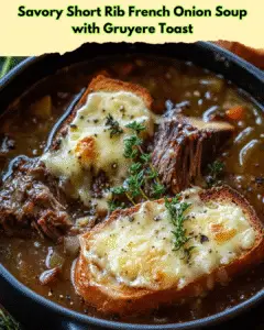 savory short rib french onion soup