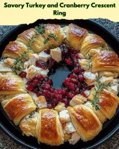 savory turkey cranberry crescent ring