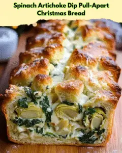 spinach artichoke christmas bread