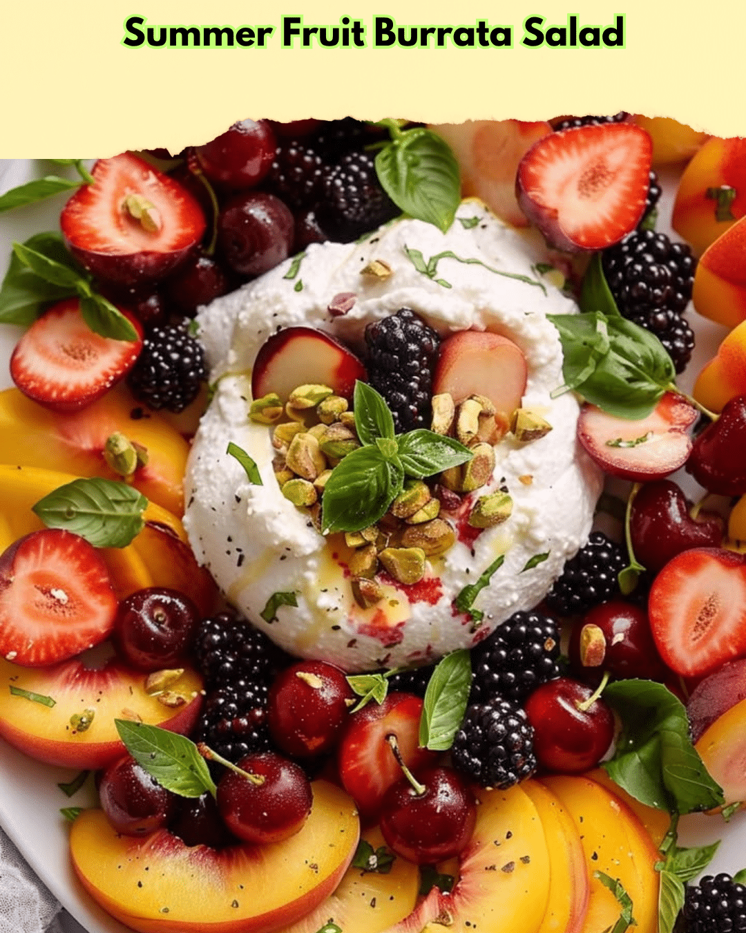 summer fruit burrata salad