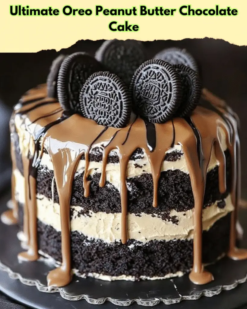 ultimate oreo peanut butter cake