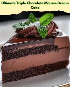 ultimate triple chocolate mousse cake