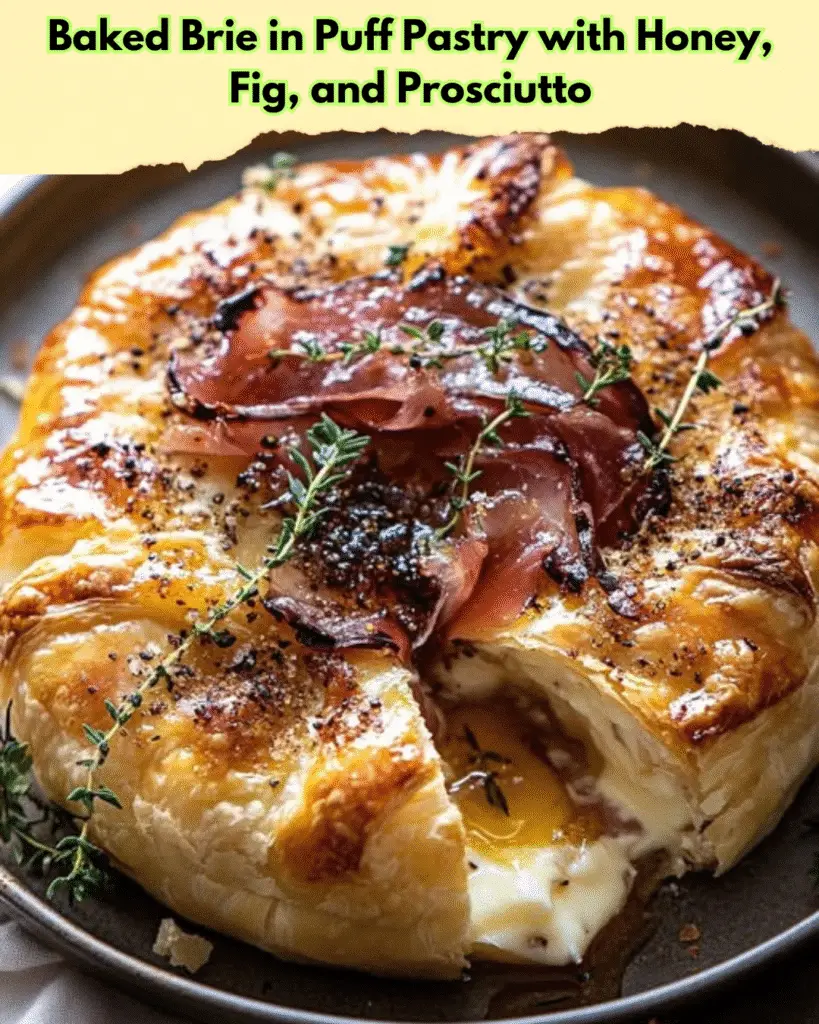baked brie puff pastry honey