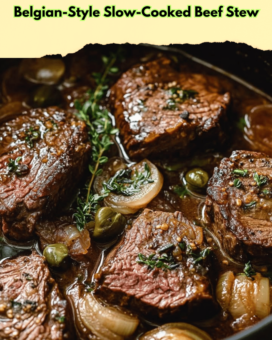 belgian style slow cooked beef stew
