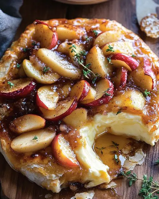 best baked brie caramelized apples