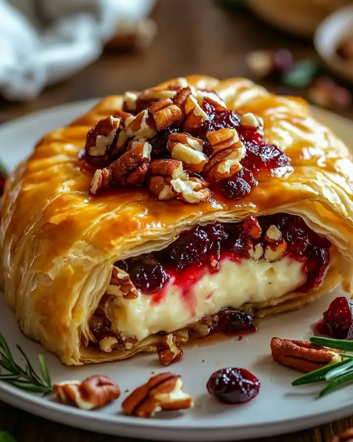 best cranberry pecan brie pastry