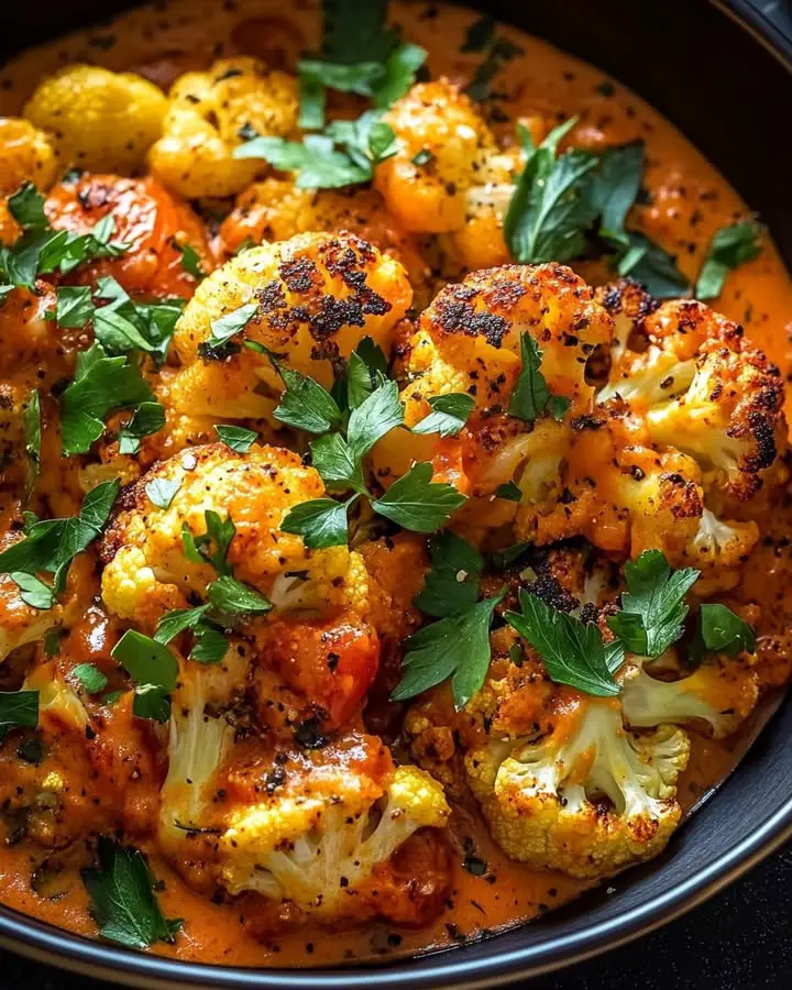 best roasted cauliflower coconut tomato