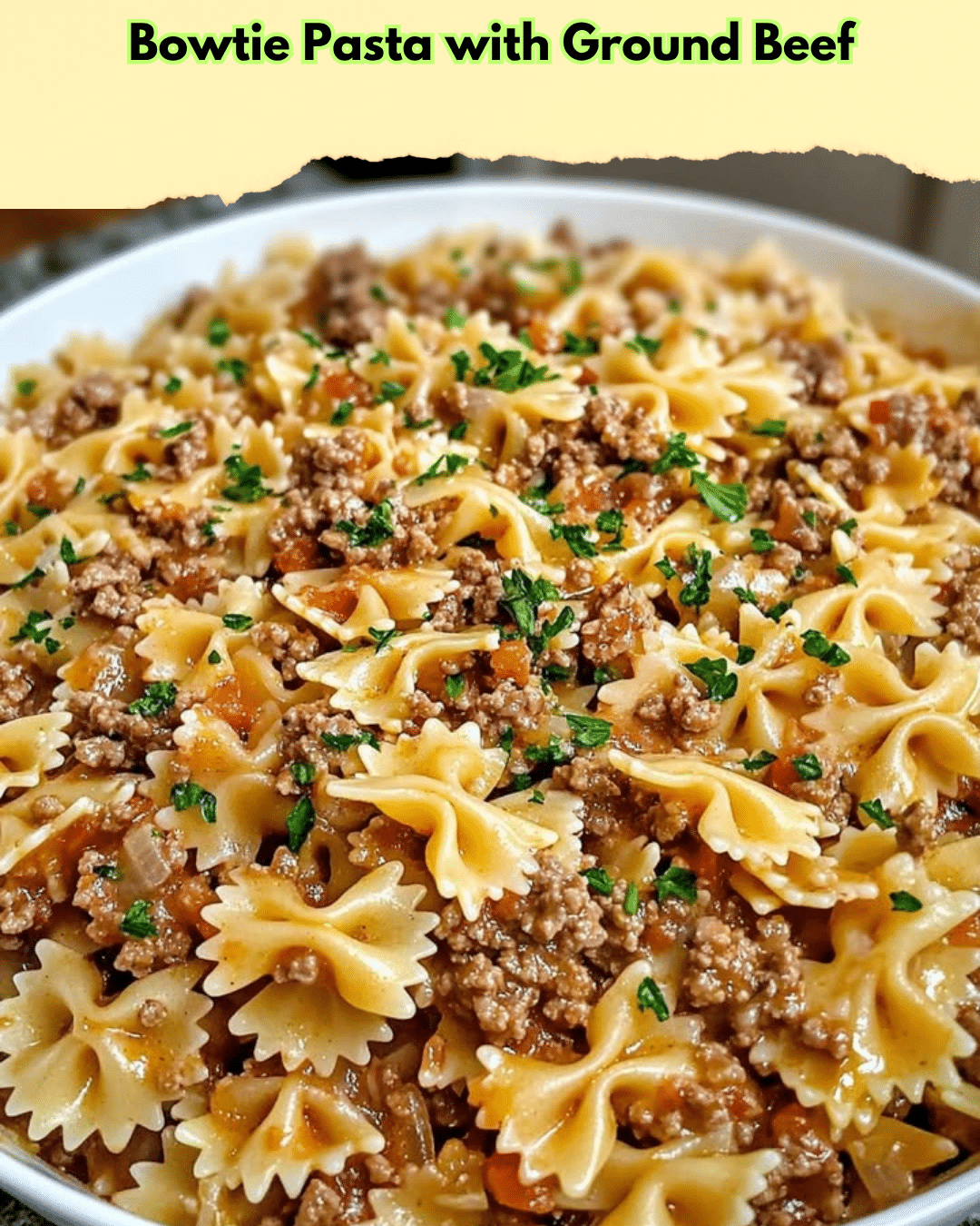 bowtie pasta ground beef
