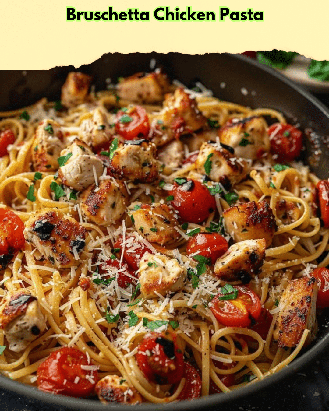 bruschetta chicken pasta recipe