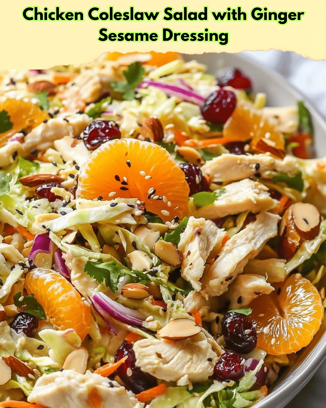 chicken coleslaw ginger sesame salad