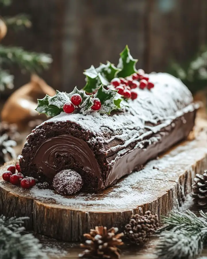 classic buche de noel chocolate delight