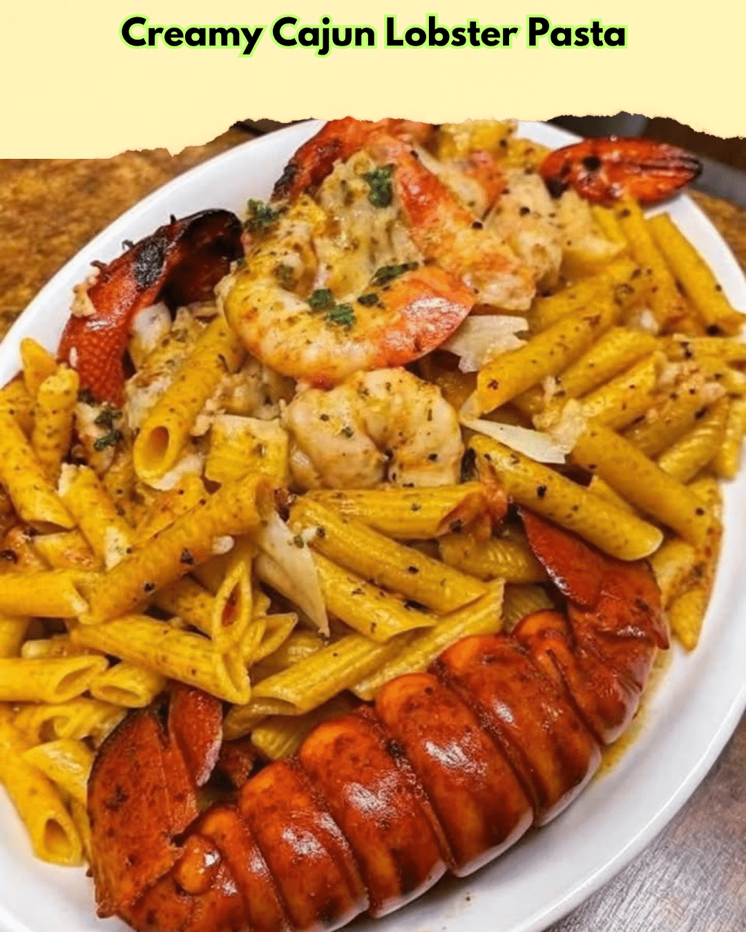 creamy cajun lobster pasta