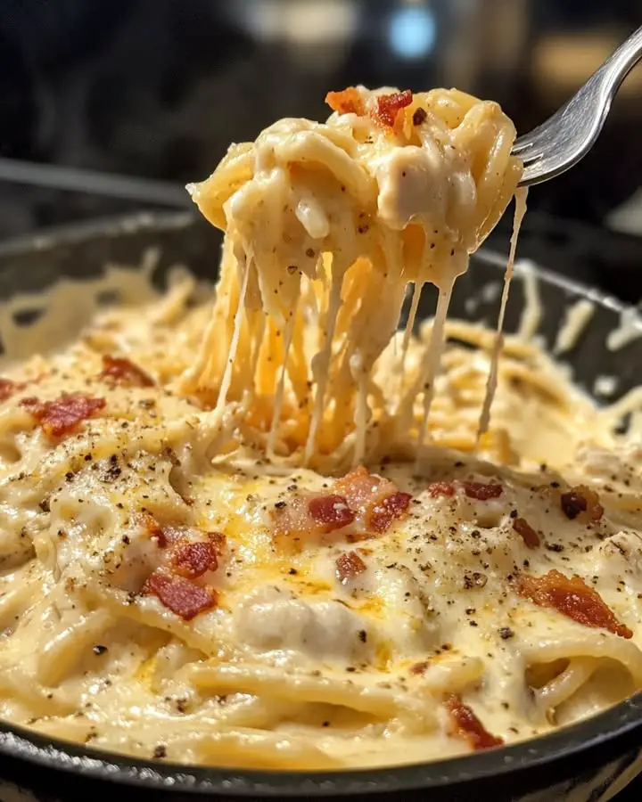 creamy chicken bacon ranch pasta