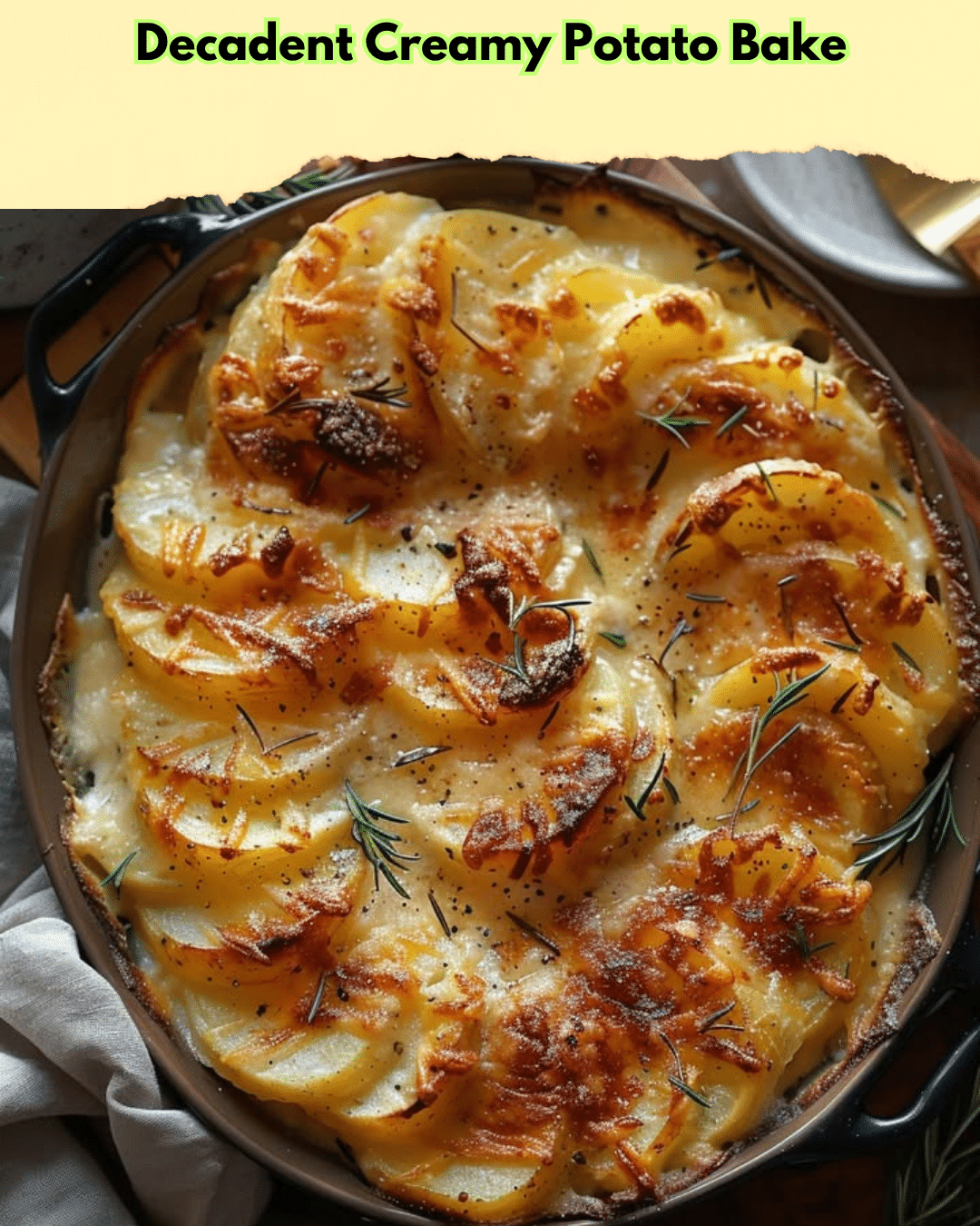 decadent creamy potato bake