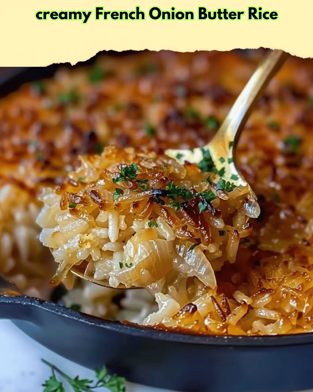 easy creamy french onion rice