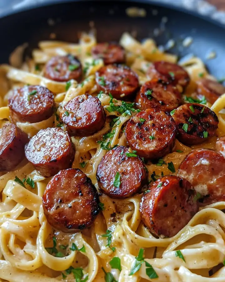 easy garlic butter sausage pasta