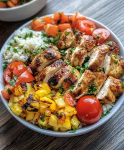 easy greek chicken bowls