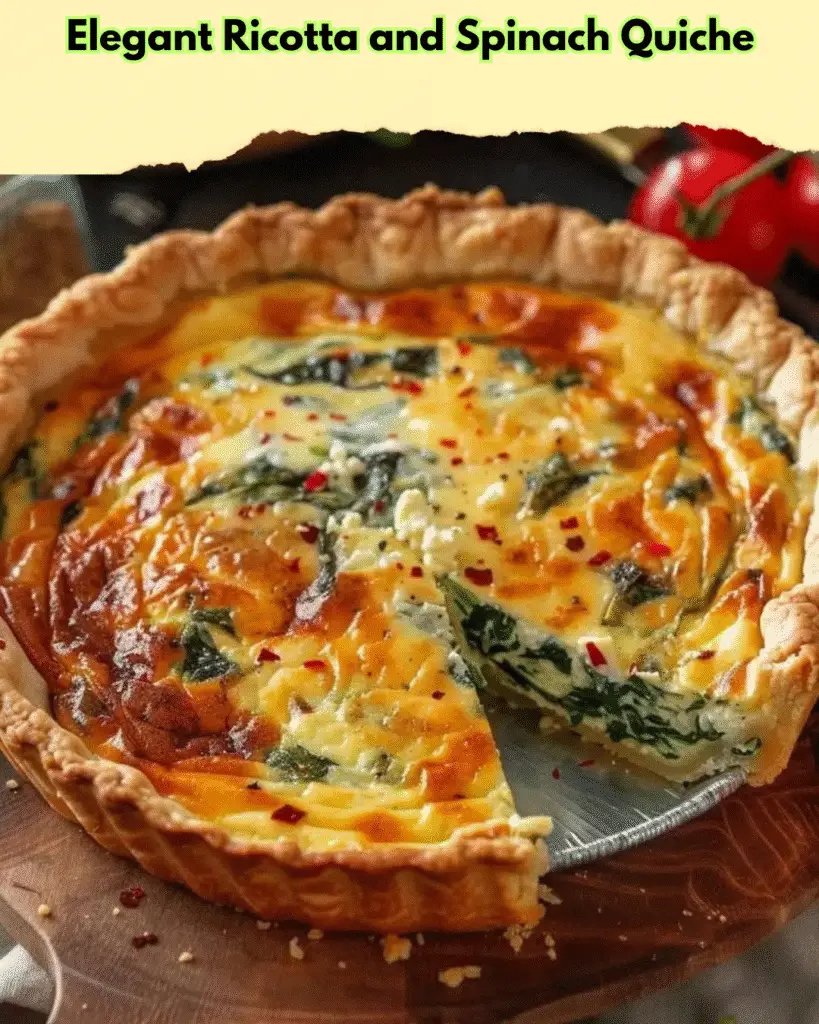 elegant ricotta spinach quiche