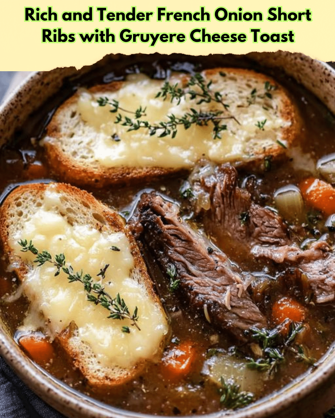 french onion short ribs toast