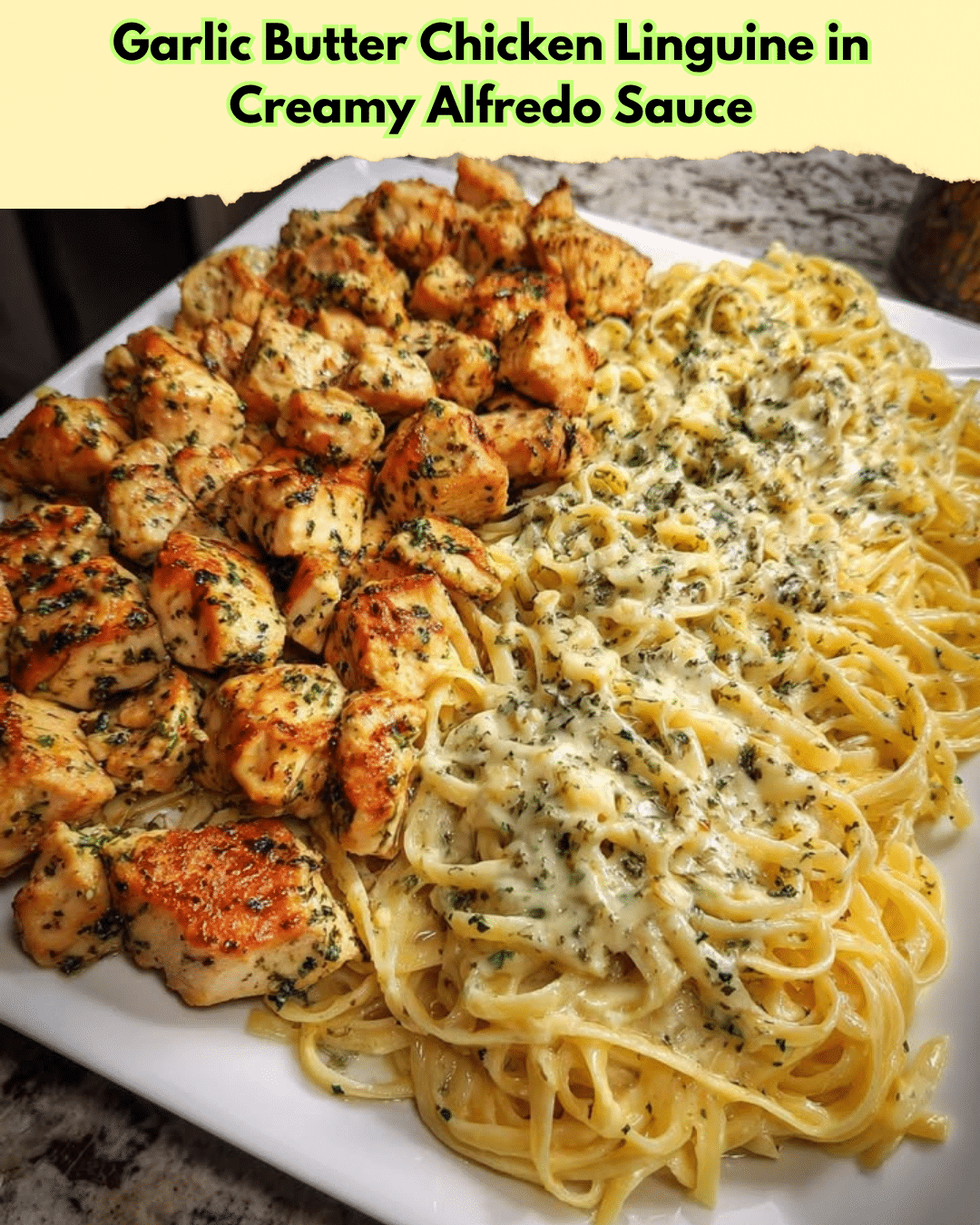 garlic butter chicken linguine