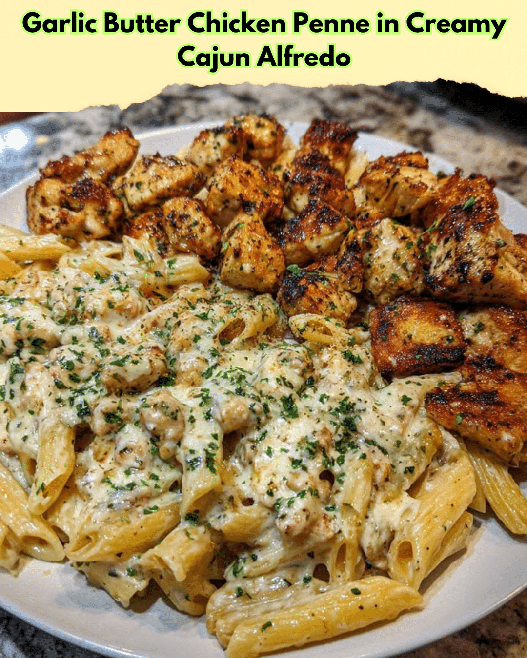 garlic butter chicken penne