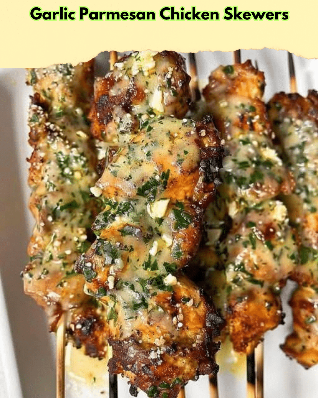 garlic parmesan chicken skewers