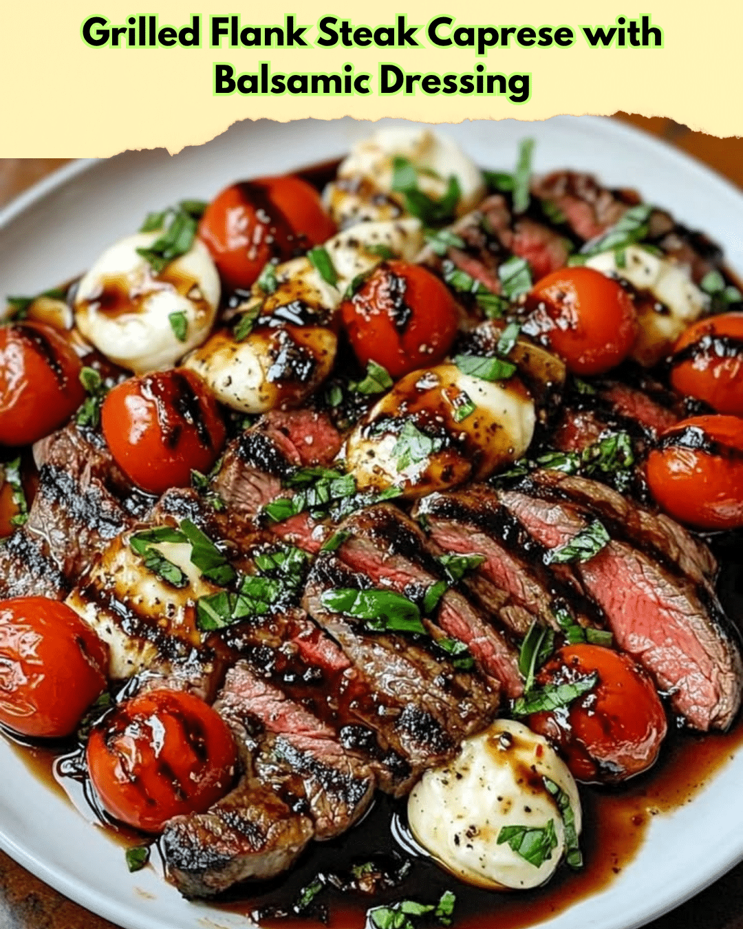 grilled flank steak caprese