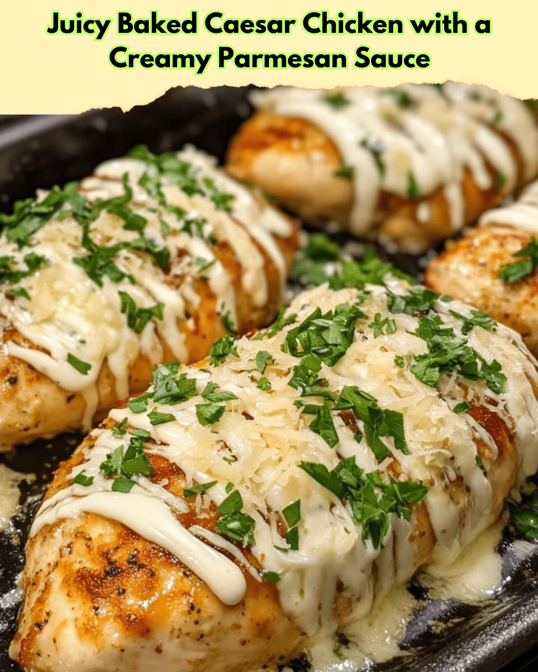 juicy baked caesar chicken