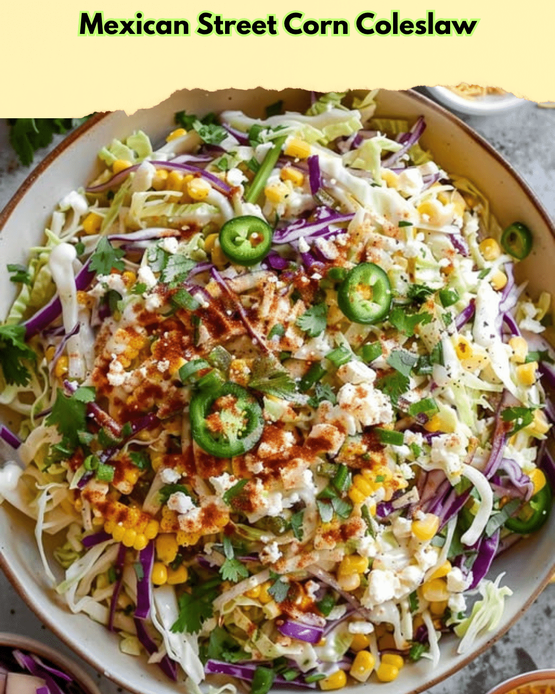 mexican street corn coleslaw