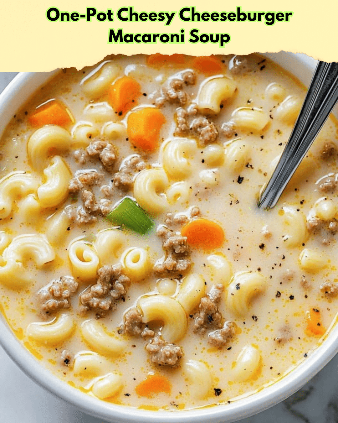 one pot cheeseburger macaroni soup