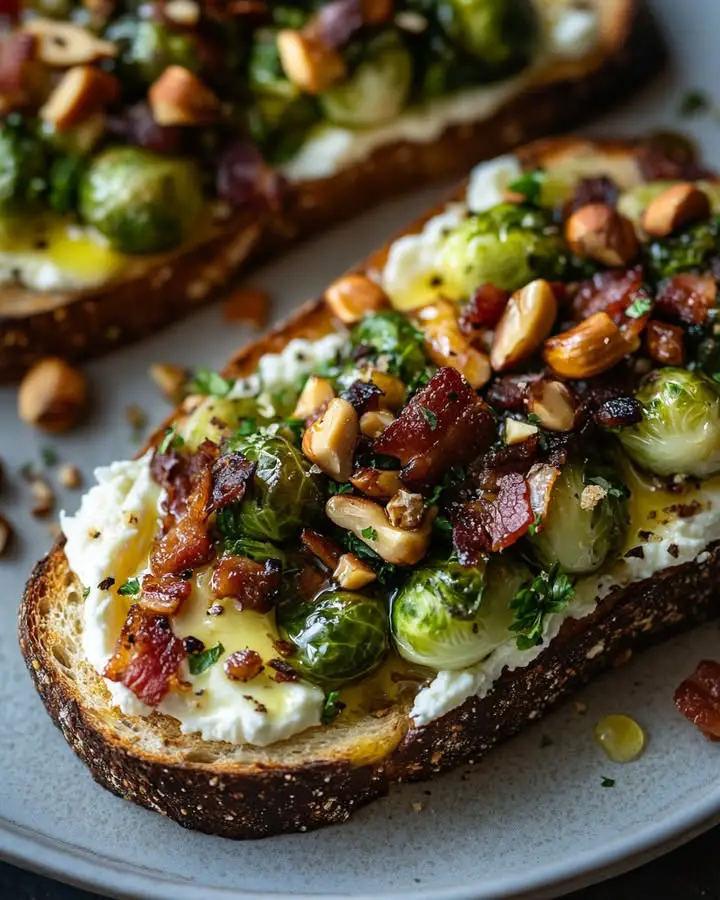 perfect caramelized brussels sprouts toast