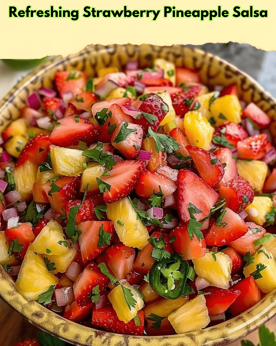 refreshing strawberry pineapple salsa