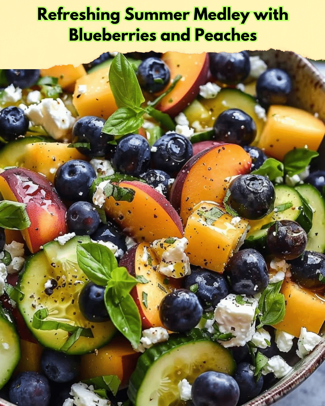 refreshing summer medley blueberries peaches