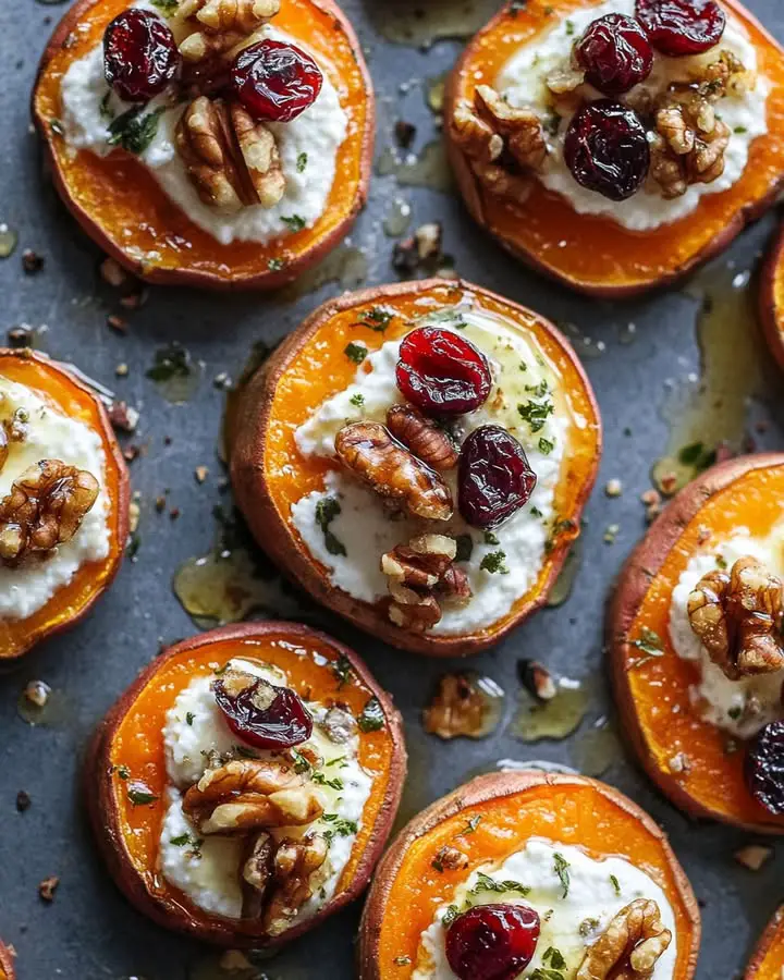 roasted sweet potato herbed ricotta