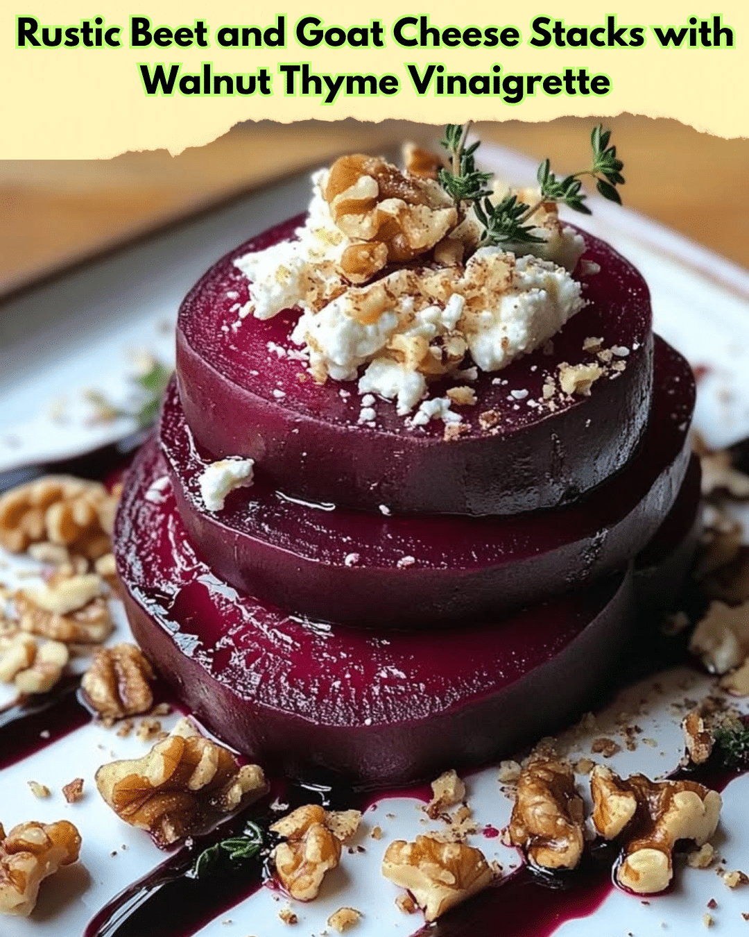 rustic beet goat cheese stacks