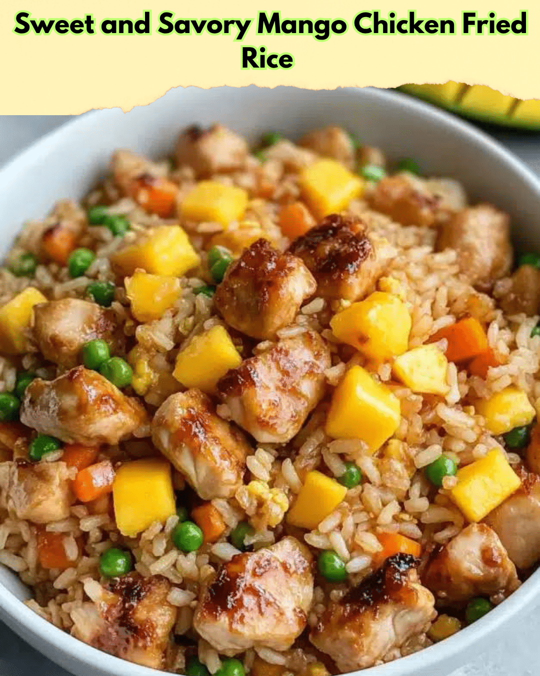 sweet savory mango chicken rice