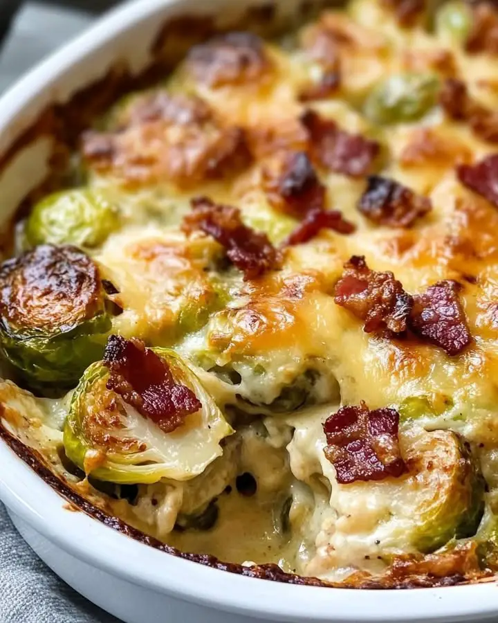 ultimate cheesy brussels sprouts gratin