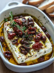 baked feta olives sun dried tomatoes