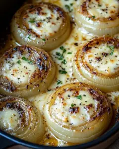 creamy baked onions asiago cheese