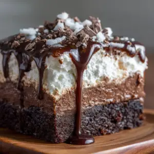 decadent chocolate fudge poke cake