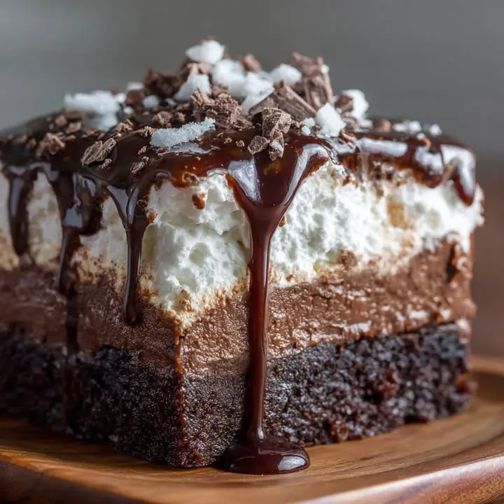 decadent chocolate fudge poke cake