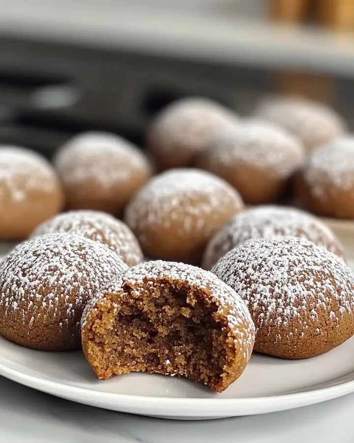 gingerbread snowball cookies