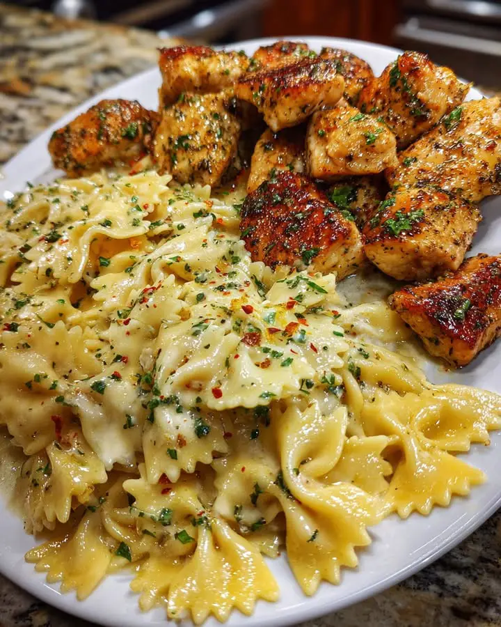 lemon garlic chicken bowtie pasta