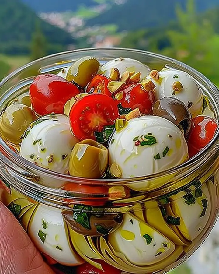 marinated mozzarella artichokes olives tomatoes