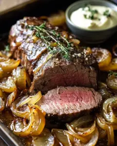 roasted beef tenderloin french onions